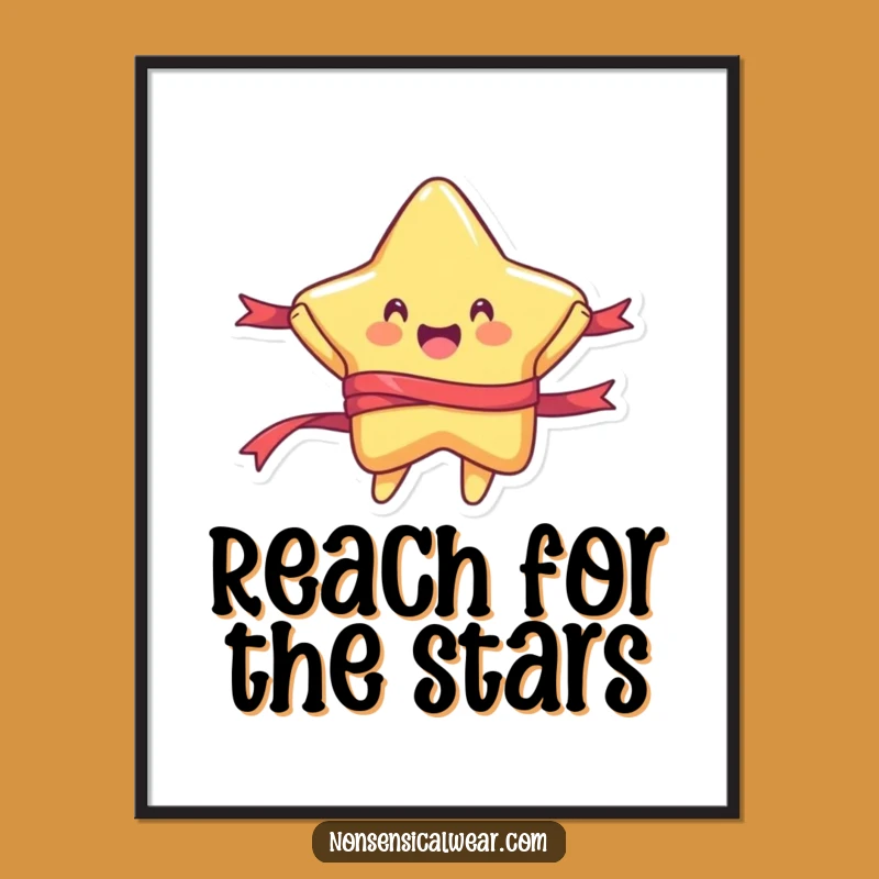 Funny Jumping Star Poster: Decorate with Joyful Energy Using This Hilarious Art