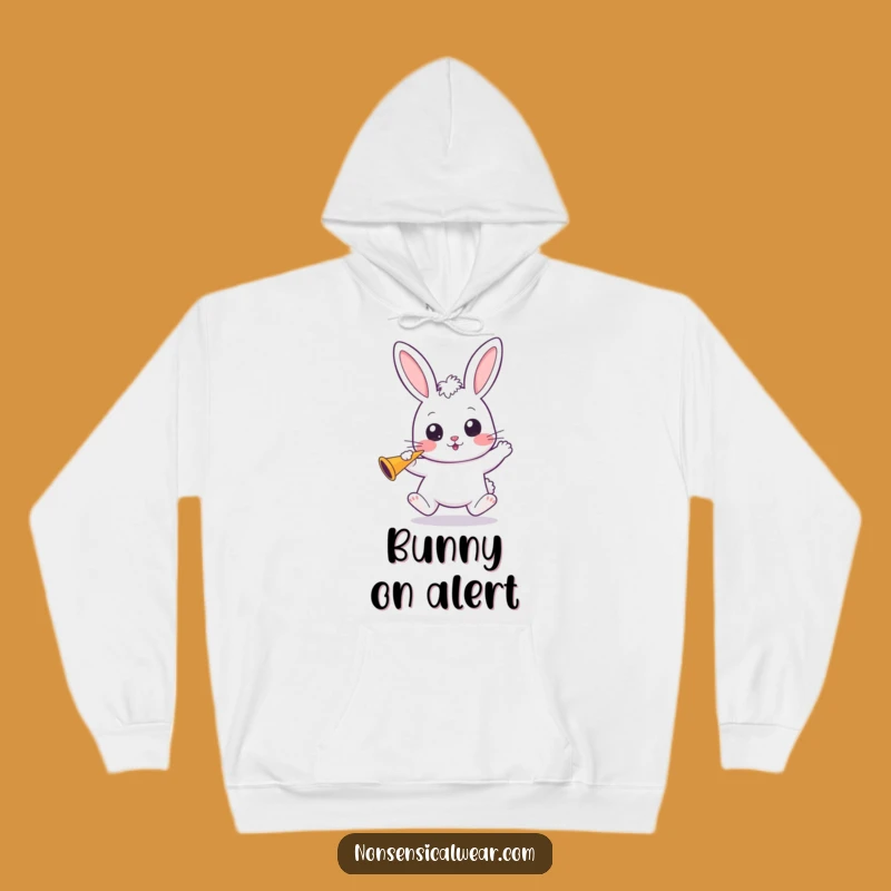 Funny Kawaii Bunny Hoodie: Cozy Up for Fun with Wide Eyes and Party Vibes