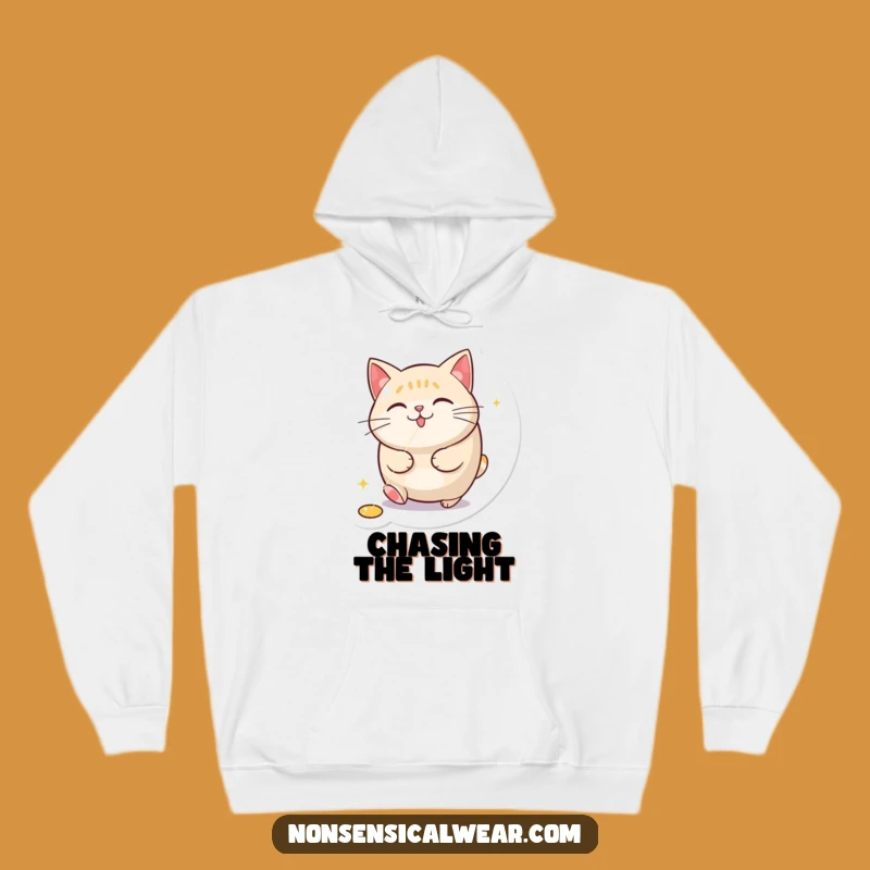 Funny Cat Laser Chase Hoodie: Cozy and Hilarious Winter Gift