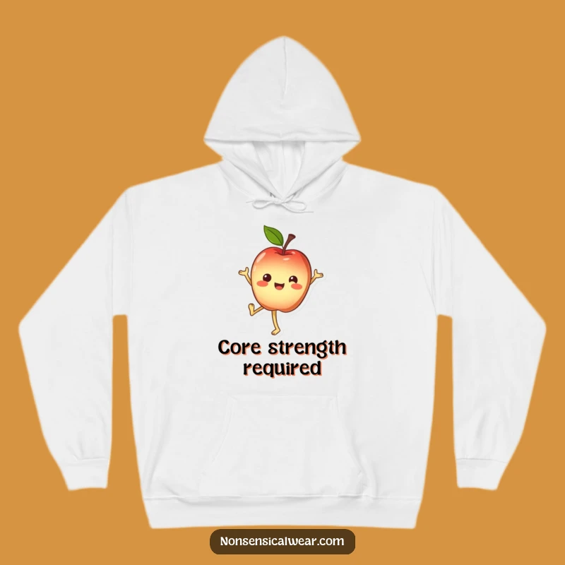 Funny Apple Hoodie: Handstand Character for Cozy Comfort Gift