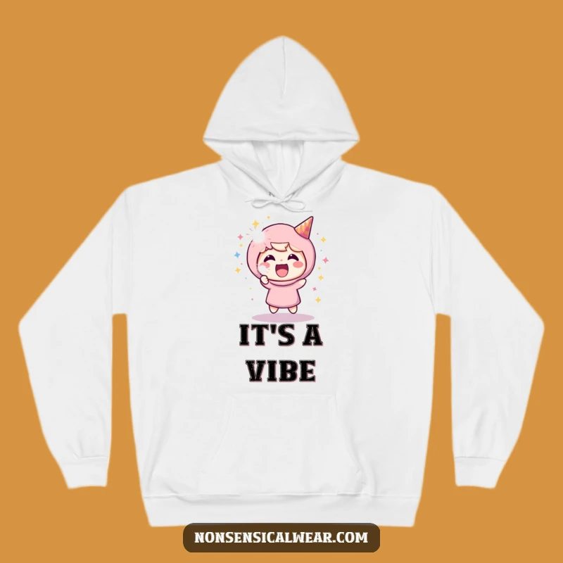 Cozy Funny Cheerful Character Hoodie: Warm Up with This Hilarious Party Popper Design