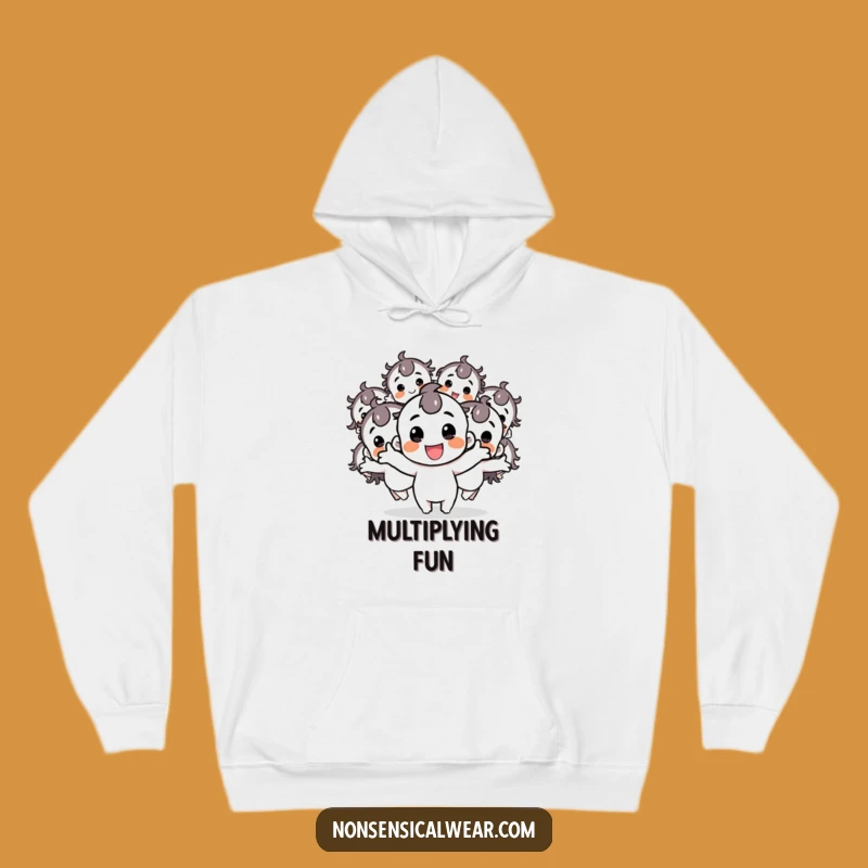 Cozy Funny Happy Character Hoodie: Stay Warm with This Hilarious Multiplier Design