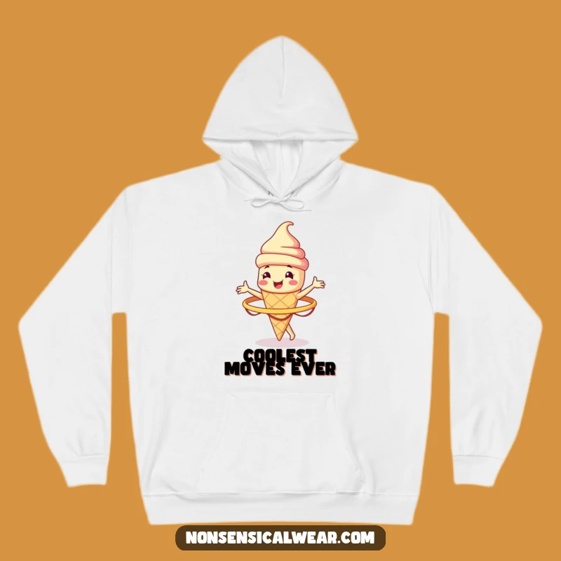 Cozy Ice Cream Cone Funny Hula Hoop Hoodie - Warm Fun Gift