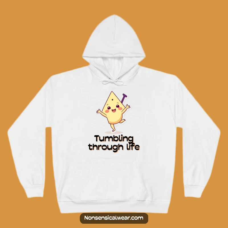 Funny Triangle Cartwheel Hoodie: Cozy Joyful Character, Active Comfort, Ideal Gift