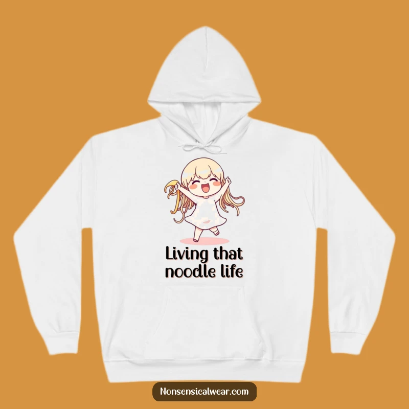 Funny Noodle Dance Hoodie - Cozy Character's Wiggling Pasta Warmth - Unique Gift