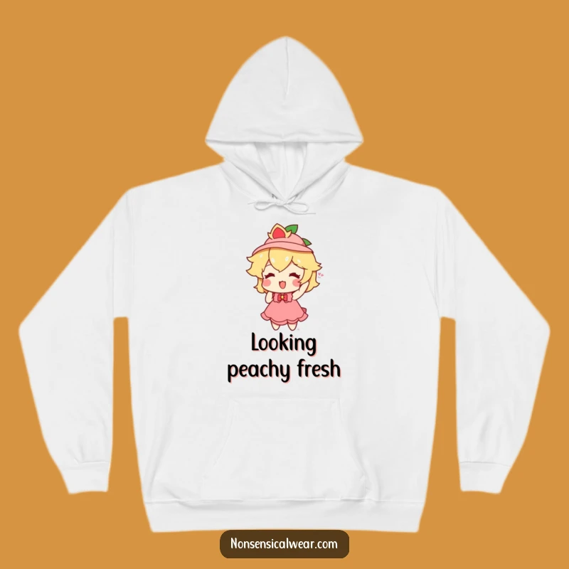 Cozy Funny Peach Hat Hoodie: Playful Fruit Fan Warm Funny Gift