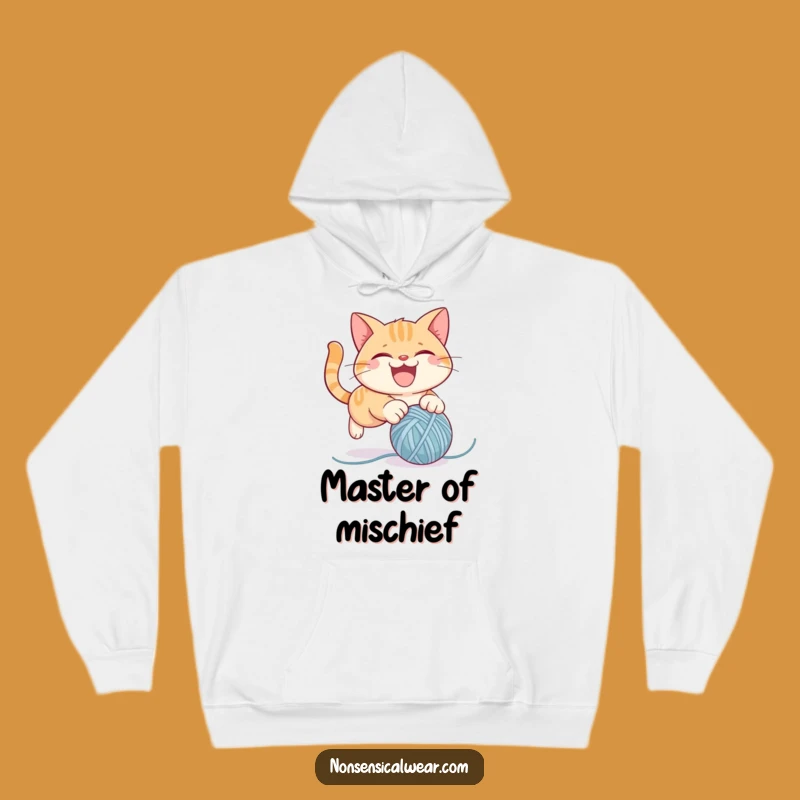 Funny Cat Yarn Hoodie: Cozy Mischief, Delightful Funny Gift for Cat Lovers