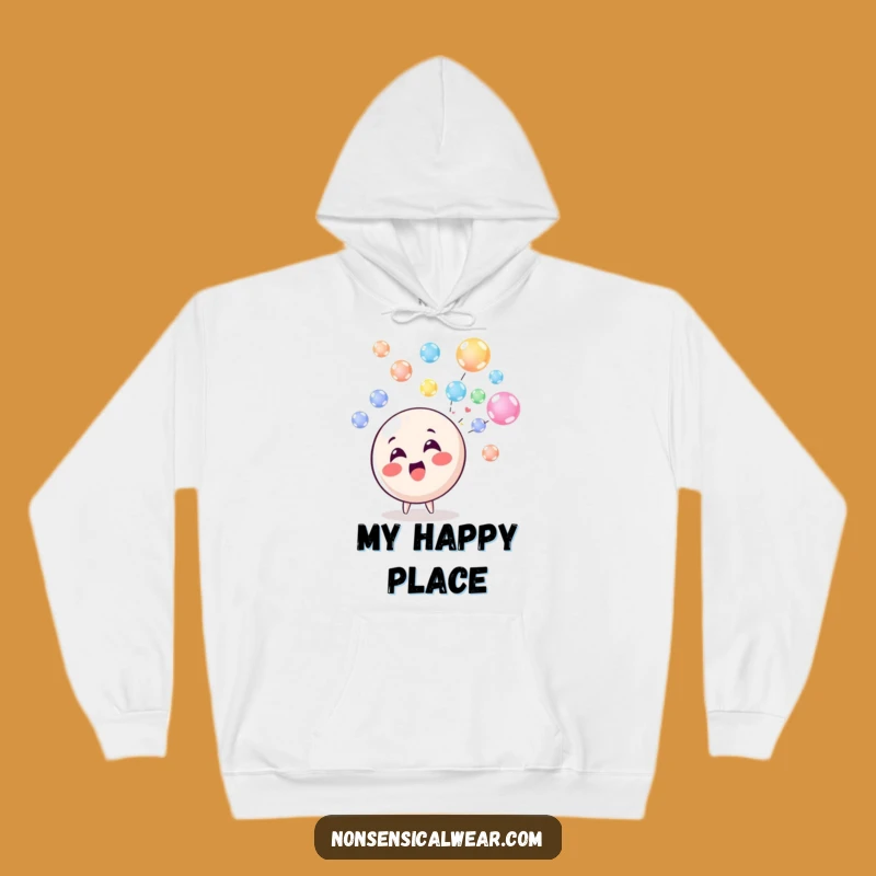Funny Bubble Blowing Circle Character Hoodie - Cozy Comfort and Cheerful Style