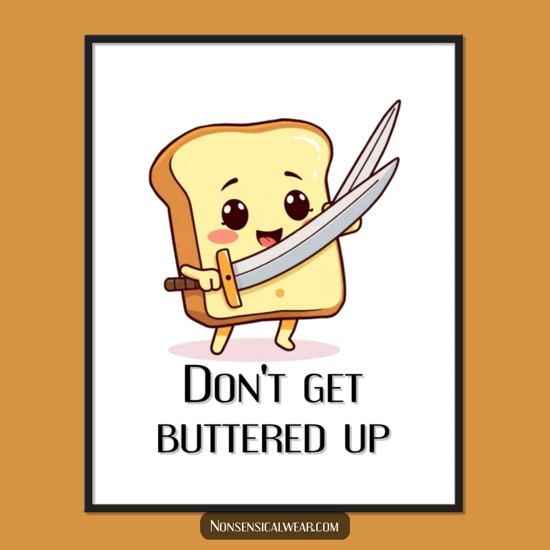 Free Printable Toast Wall Art: Funny Needle Sword Downloadable Art Gift