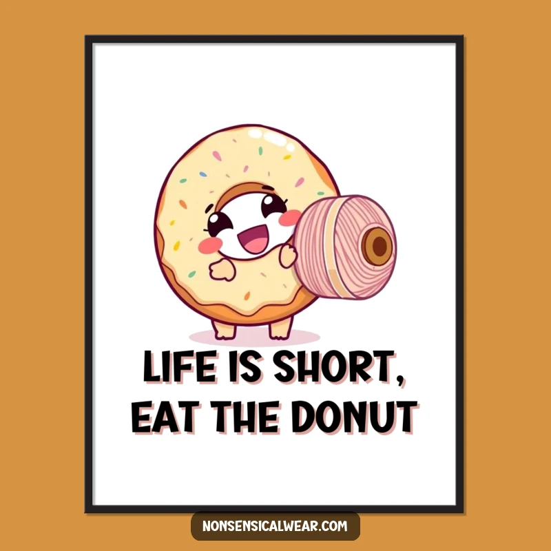 Free Printable Wall Art: Funny Donut Threading, Humorous & Sweet Downloadable Decor