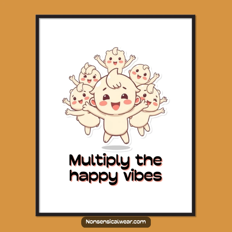 Funny Free Printable Wall Art: Bouncing Copies Character Quirky Downloadable Decor