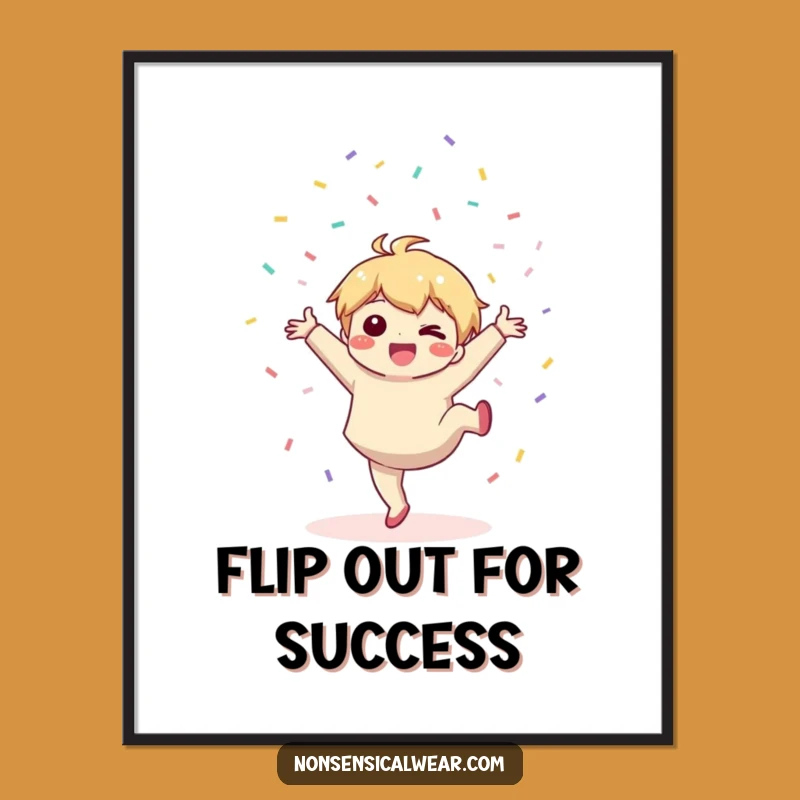 Funny Free Printable Wall Art: Kawaii Cartwheel Confetti - Quirky Downloadable Decor, Print at Home