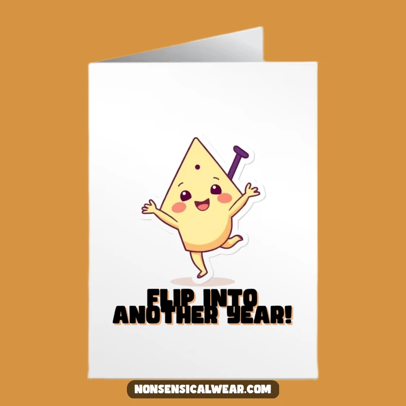 Free Printable Triangle Cartwheel Birthday Card: Energetic & Funny Downloadable Gift