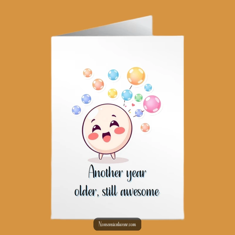 Free Printable Bubble Character Birthday Card: Funny Downloadable Gift for Instant Joy