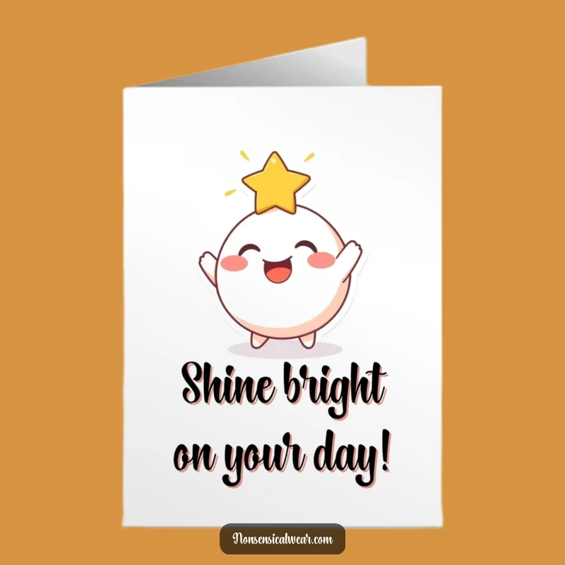 Free Printable Star Bouncer Birthday Card: Funny Downloadable Gift for a Shining Celebration