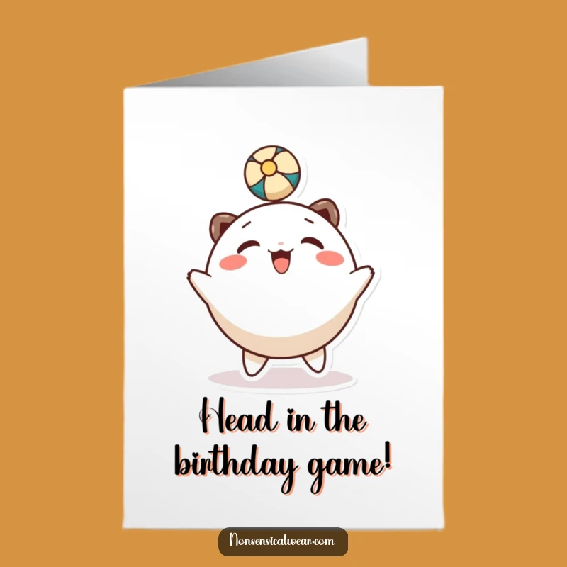 Free Printable Birthday Fun Card: Head-Bouncing Baller - Instant Download, Print at Home