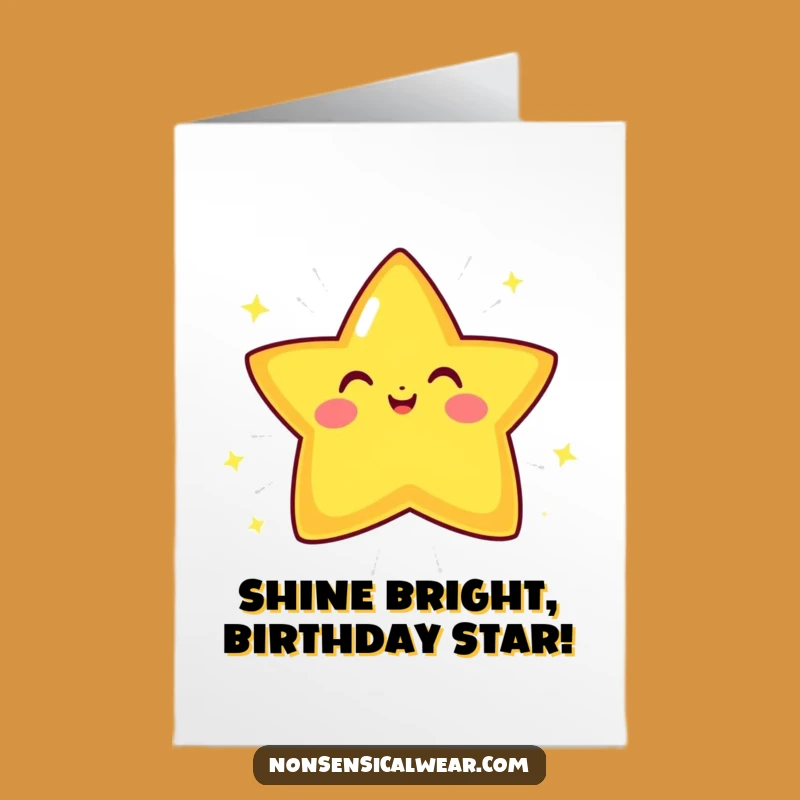 Free Printable Birthday Card: Happy Star Bursting Joy Downloadable Gift
