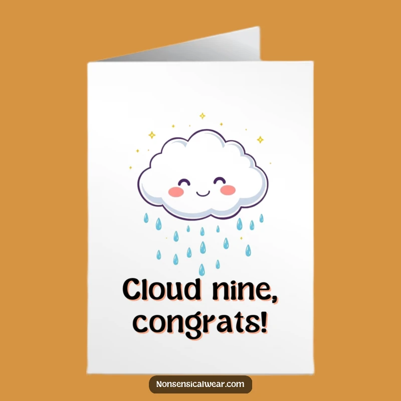 Free Printable Cloud Congrats Card: Adorable Downloadable Gift for Bright Occasions