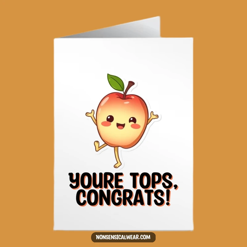 Free Printable Congrats Card: Apple Handstand Celebration Digital Download!