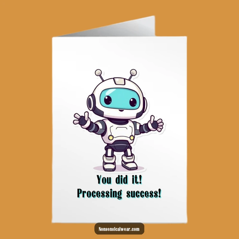 Free Printable Robot Bop Congrats Card: Hilarious Downloadable Gift for Any Achievement