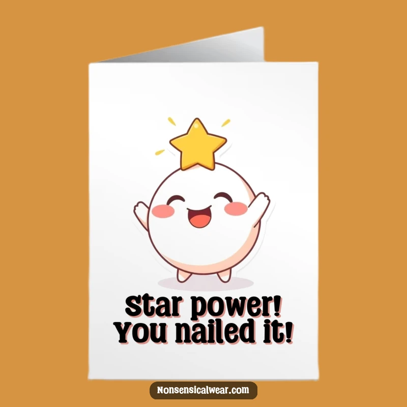 Free Printable Star Bouncer Congrats Card: Funny Downloadable for Stellar Achievements