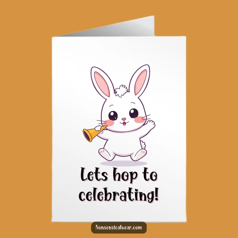 Free Printable Congrats Card: Kawaii Bunny Celebrates Achievements