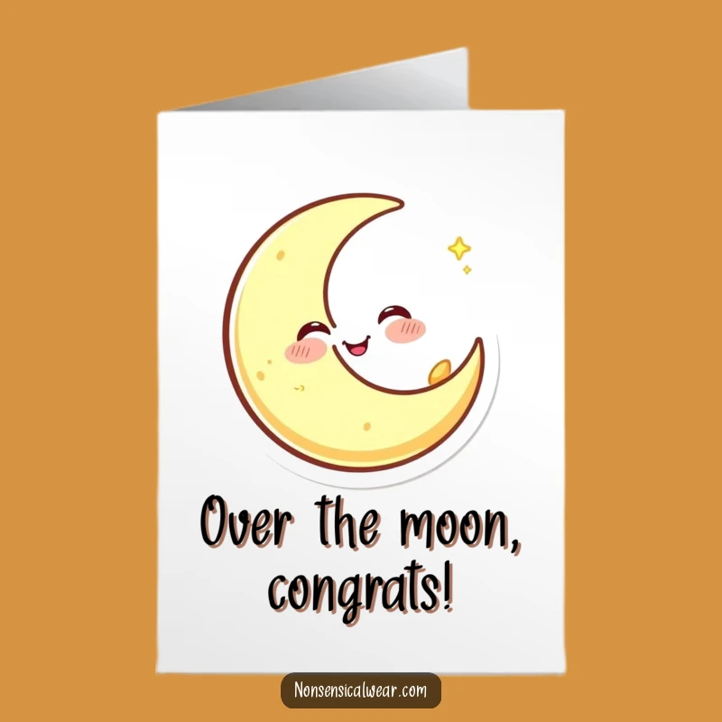 Free Printable Winking Moon Congratulations Card - Twinkling Download