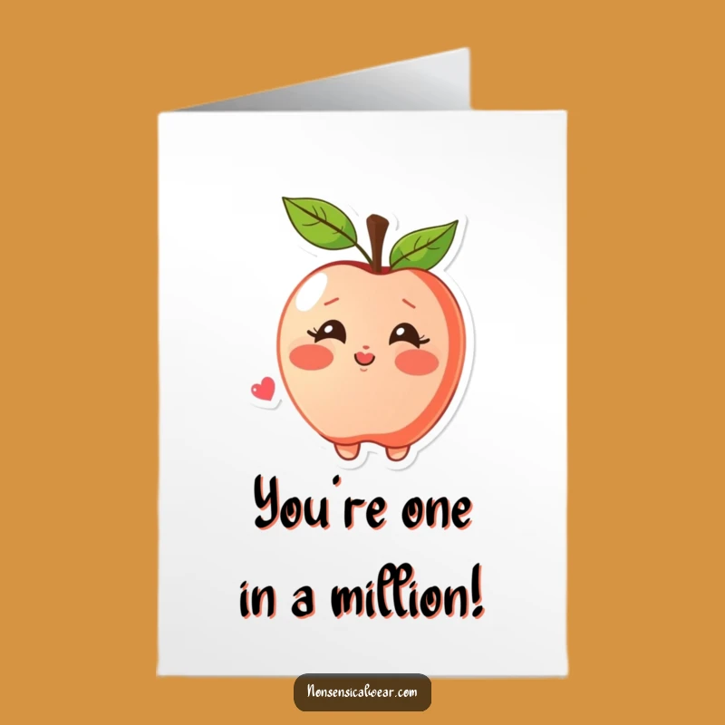 Free Printable Apple Congrats Card: Kiss Blowing Sweet Downloadable Celebration
