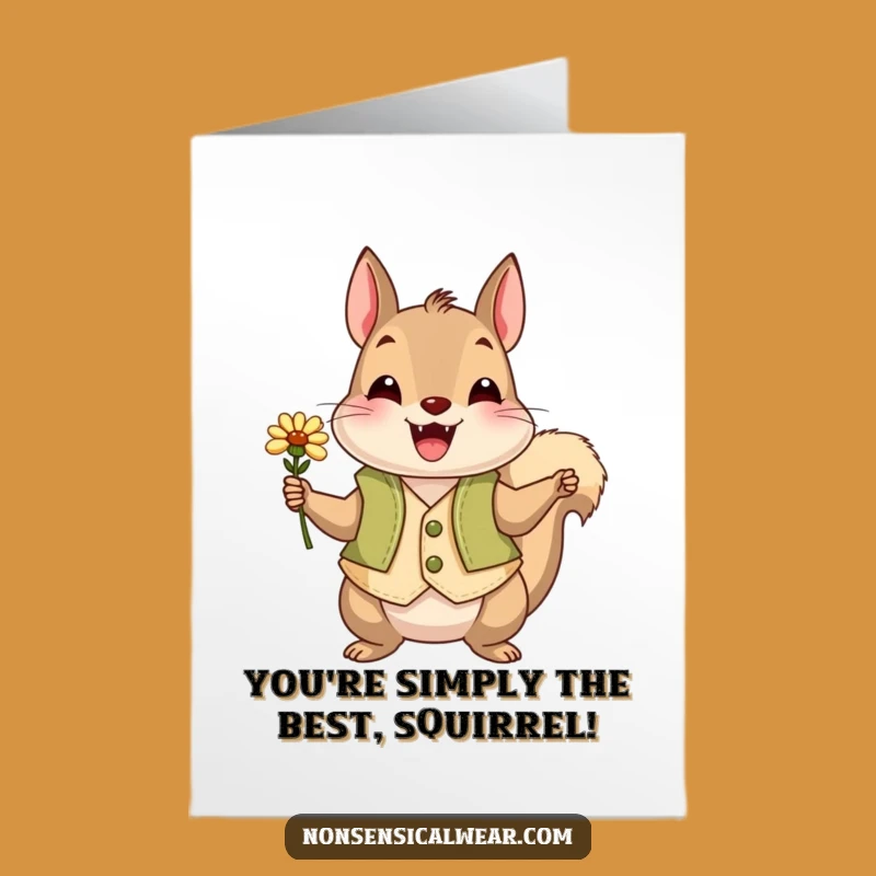 Dapper Squirrel Free Printable Congrats Card, Sweet Downloadable Gift for New Beginnings