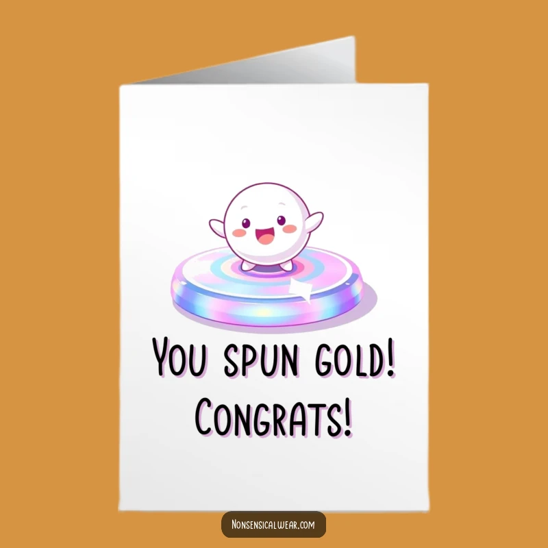 Free Printable Spinner Congrats Card: Funny Downloadable for Celebrating Achievements