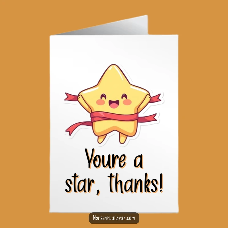 Free Printable Star Jumping Ribbon Thank You Card - Joyful DIY Gift
