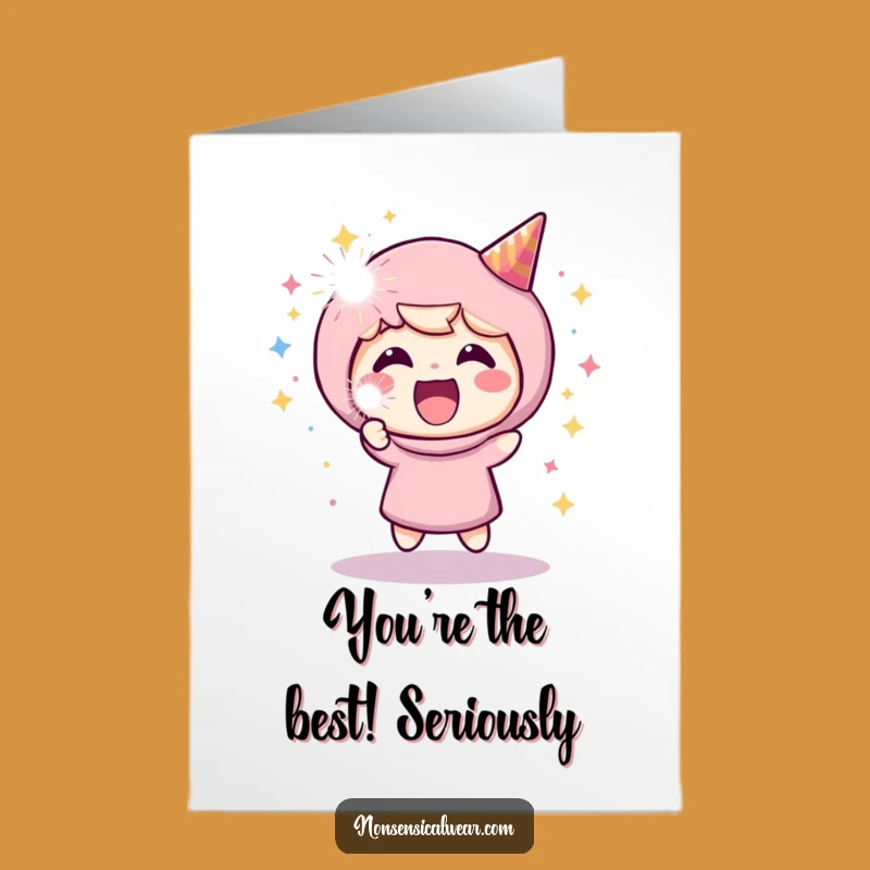 Free Printable Thank You Card: Cheerful Character, Funny Downloadable Gift for Expressing Gratitude