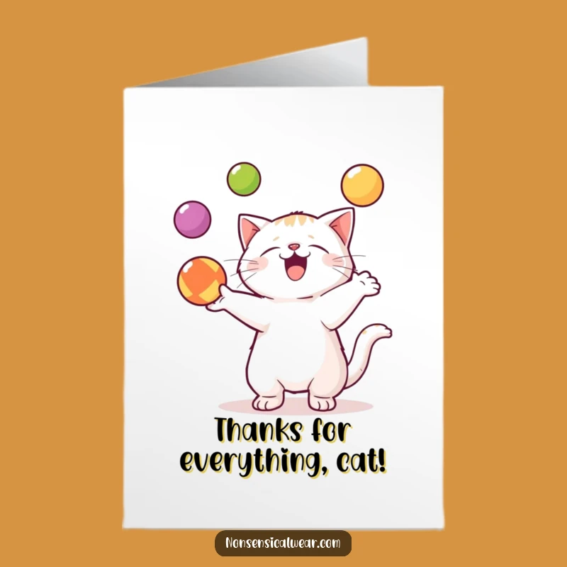 Free Printable Thank You Card: Cute Kawaii Cat's Thanks