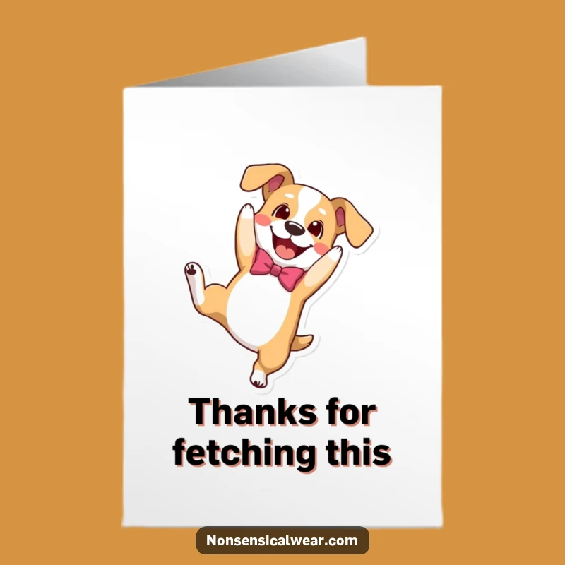 Free Printable Thank You Card: Dog Somesault Funny Downloadable Gift