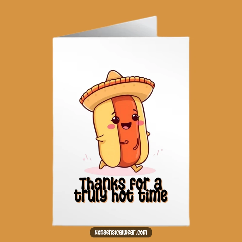 Free Printable Thank You Card: Hot Dog Trip Funny Downloadable Thanks