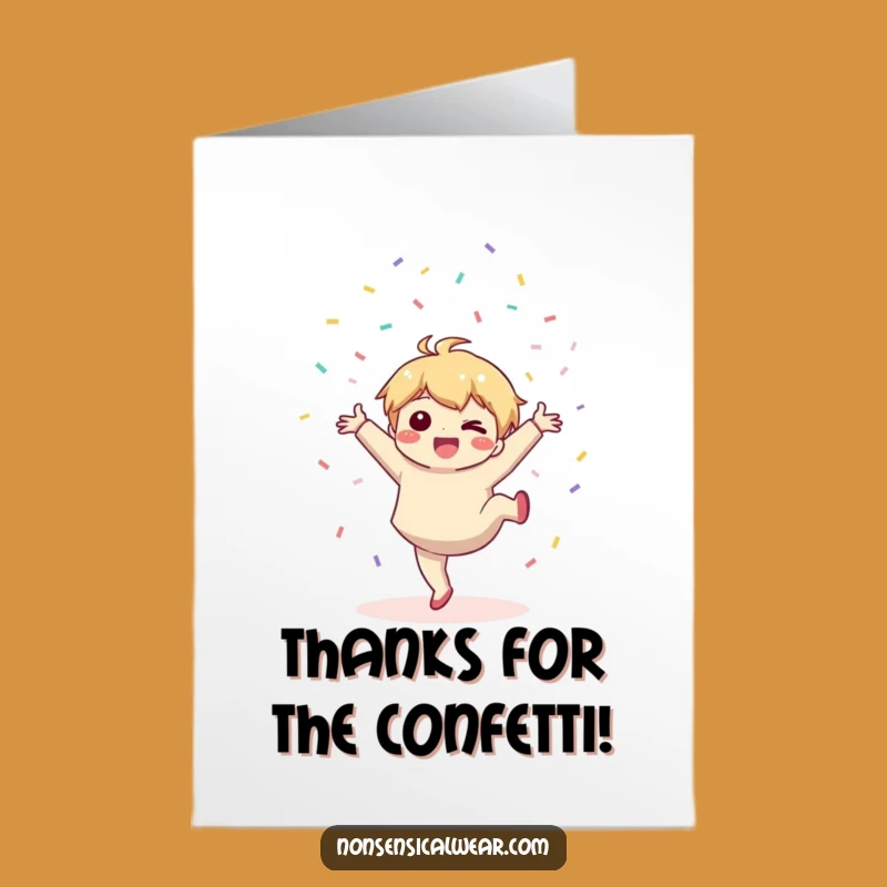 Free Printable Thank You Card: Kawaii Cartwheel Thanks - Fun Downloadable, Print at Home