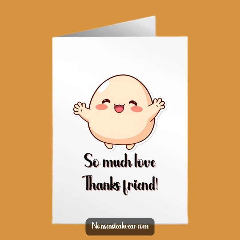 Free Printable Waving Blob Thank You Card: Funny Downloadable for a Sweet Message