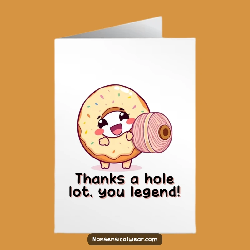 Free Printable Thank You Card: Funny Donut Threading, Perfect Humorous Downloadable Gift