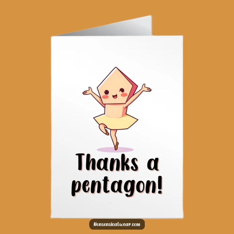 Free Printable Pentagon Thank You Card: Graceful Downloadable Gift for Gratitude