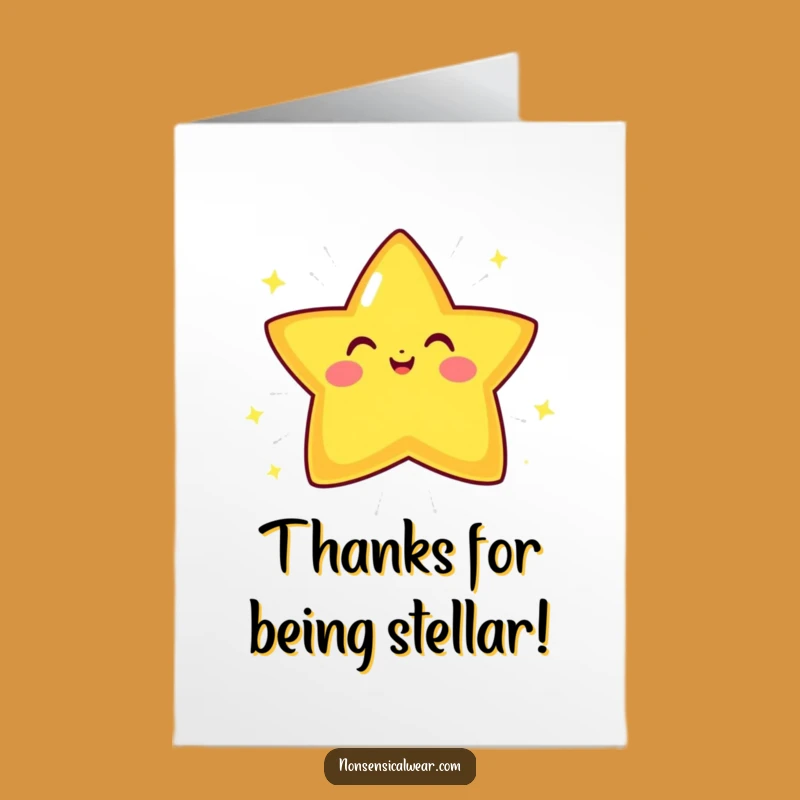 Free Printable Thank You Card: Happy Star Bursting Gratitude Downloadable Gift