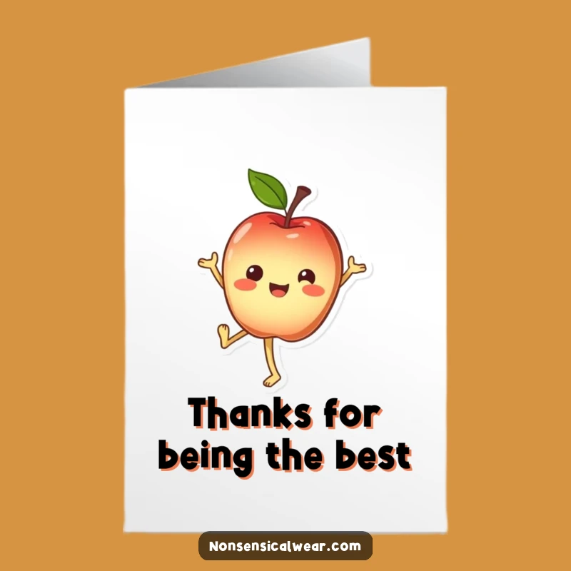 Free Printable Thank You Card: Apple Handstand Gratitude Digital Download!