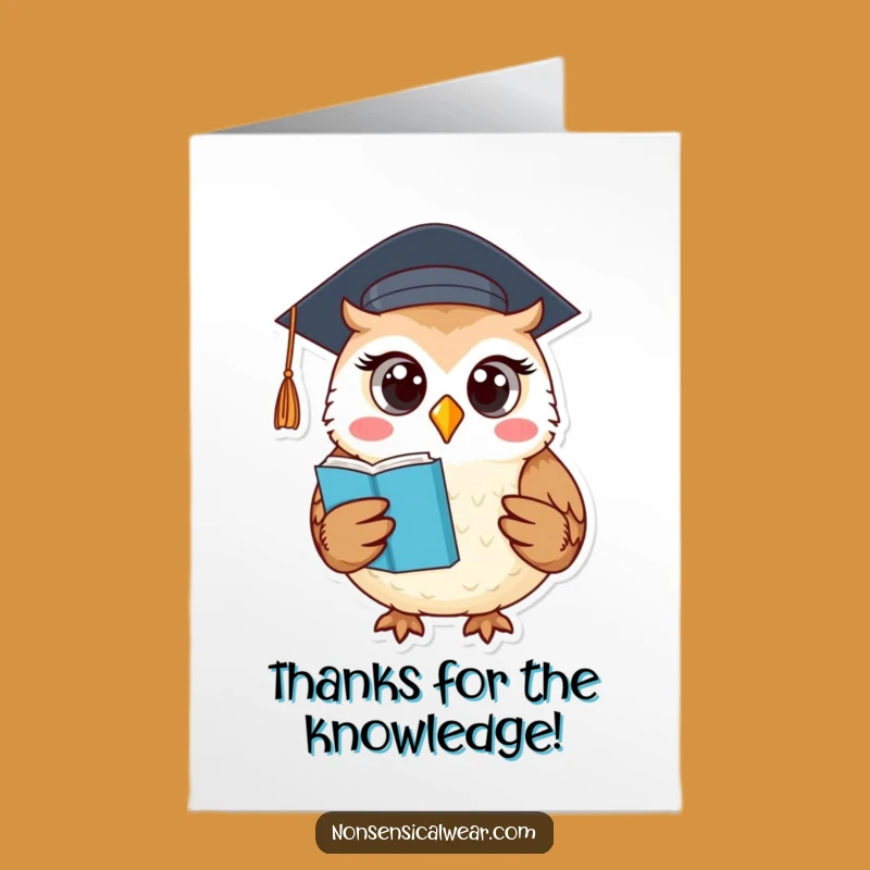 Free Printable Owl Thank You Card: Thanks a Hoot - Funny Downloadable