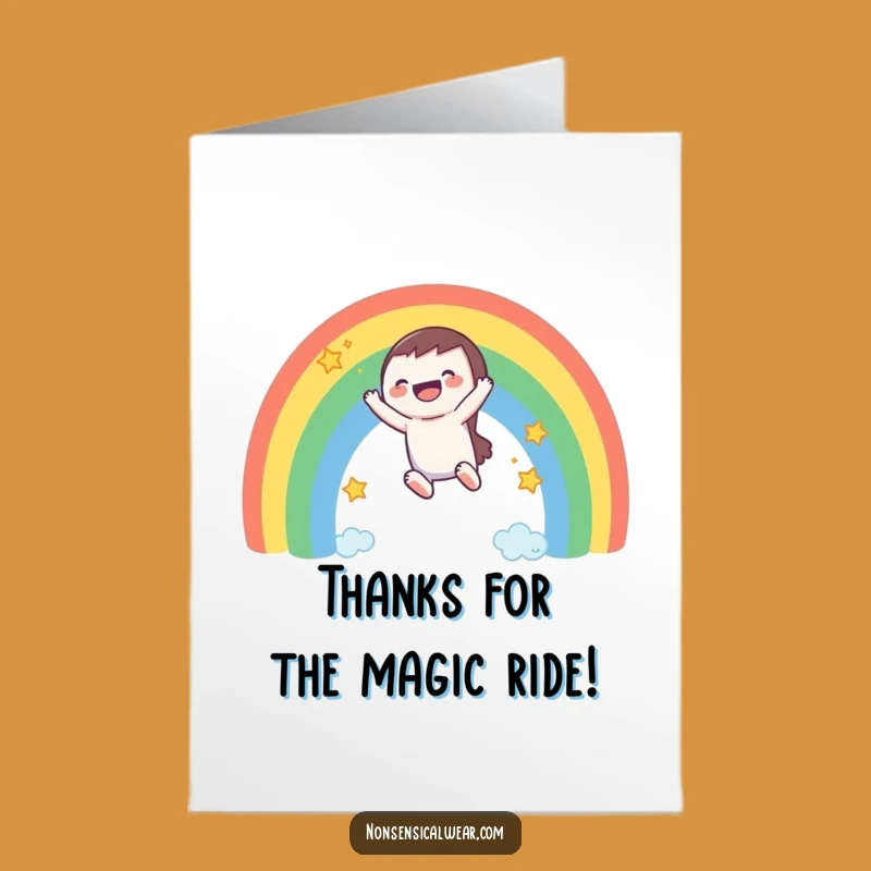 Free Printable Thank You Card: Rainbow Slider - Hilarious Thanks, Downloadable & Print at Home