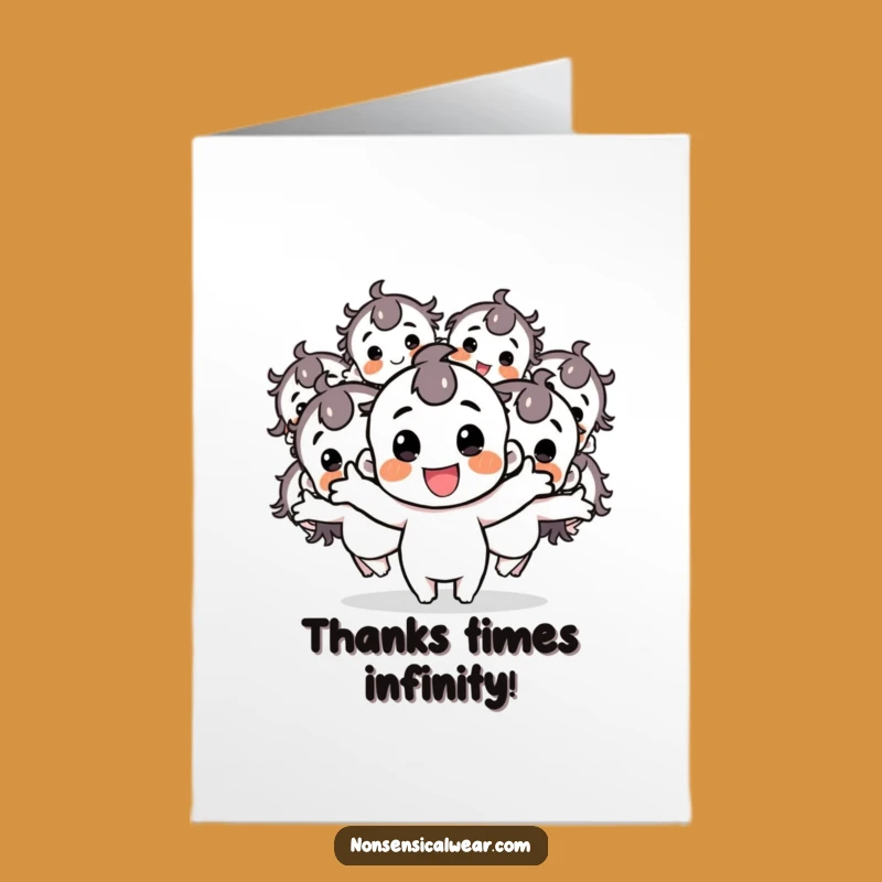 Free Printable Thank You Card: Bouncing Character Copies, Funny Downloadable Gift for Abundant Thanks