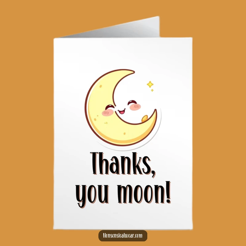 Free Printable Winking Moon Thank You Card - Twinkling DIY Download