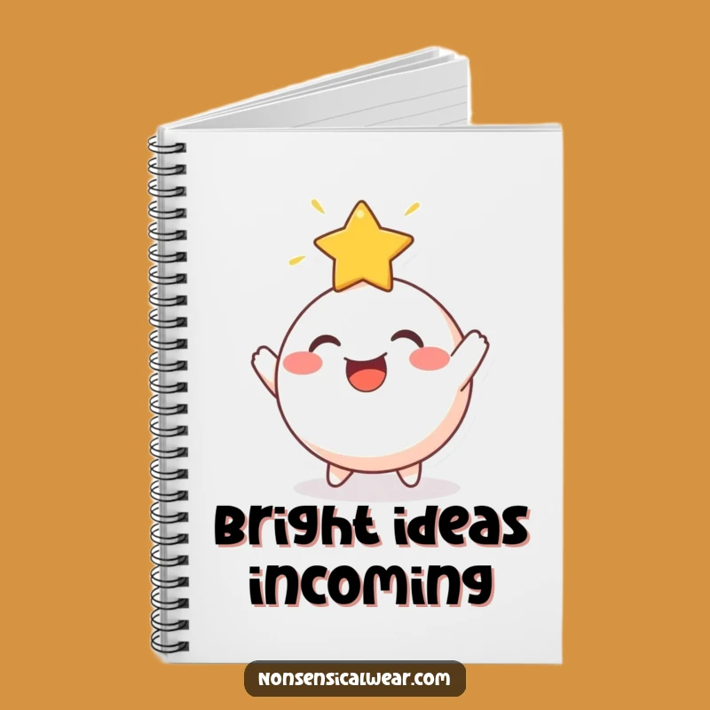 Funny Star Bouncing Round Character Notebook - Jot Down Brilliant Ideas