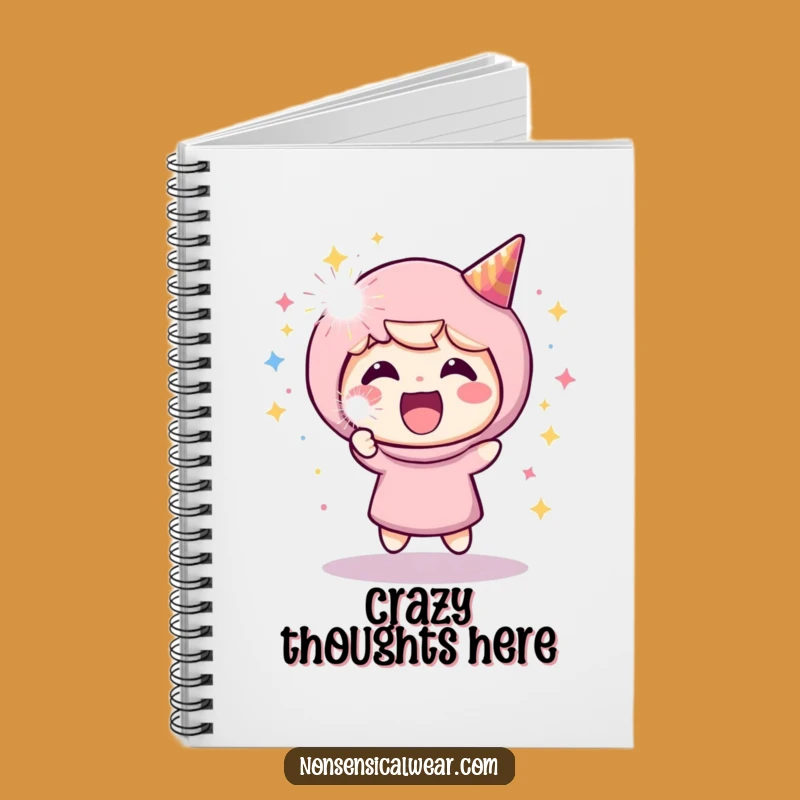 Funny Cheerful Character Notebook: Jot Down Ideas with This Hilarious Party Popper Journal