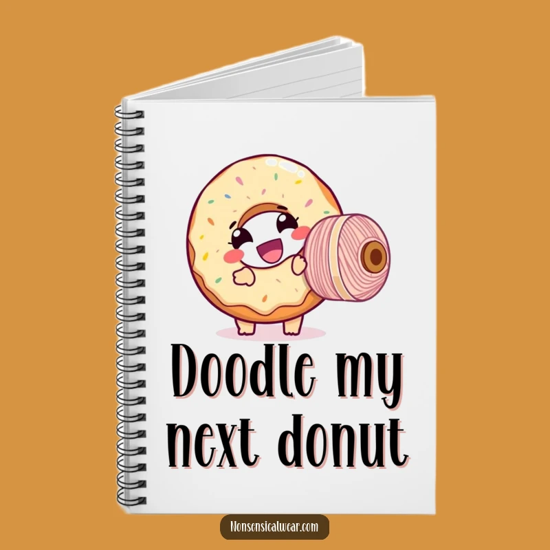 Funny Donut Threader Notebook: Plan Your Projects with a Giggling Character, Humorous Gift