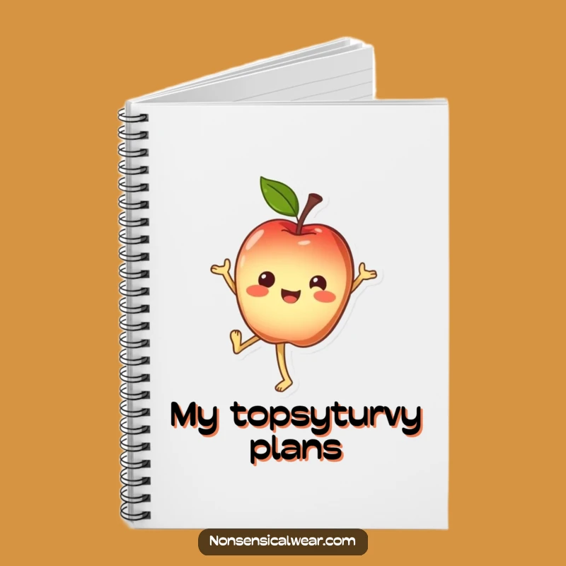 Funny Apple Notebook: Handstand Character for Note-Taking Fun Gift
