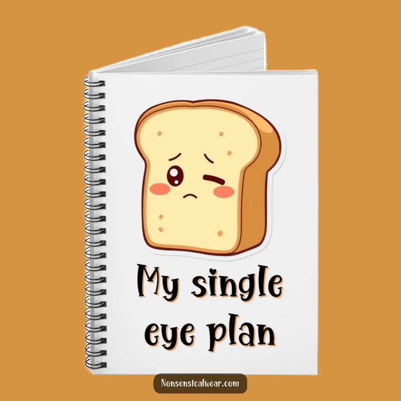 Funny Bewildered Bread Loaf Notebook - Jot Down Ideas with a Smile